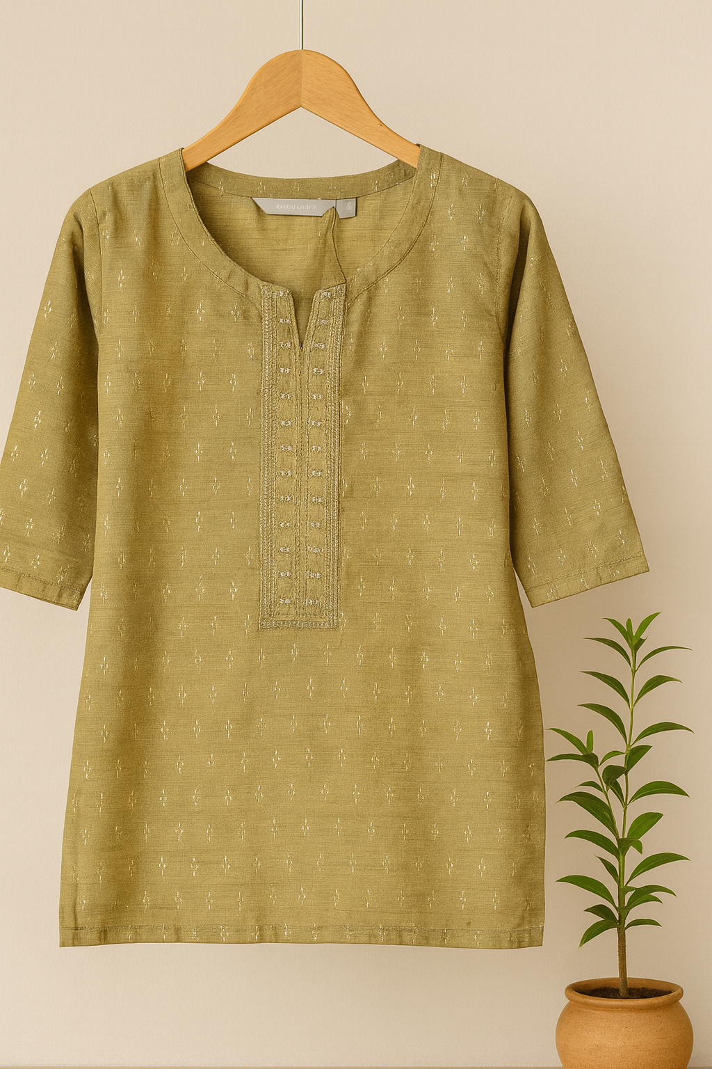 AVAASA CREAM  KURTA