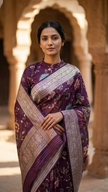 Crepe Silk Digital Printed Saree