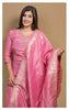 Silk Blend Kurta Set – Hand Work | Party Wear (Pink)