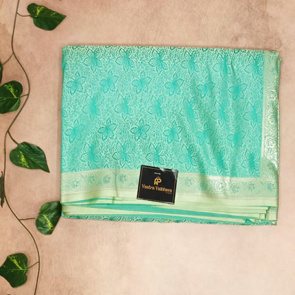 Sky Mint Green  Mashroo Silk Saree