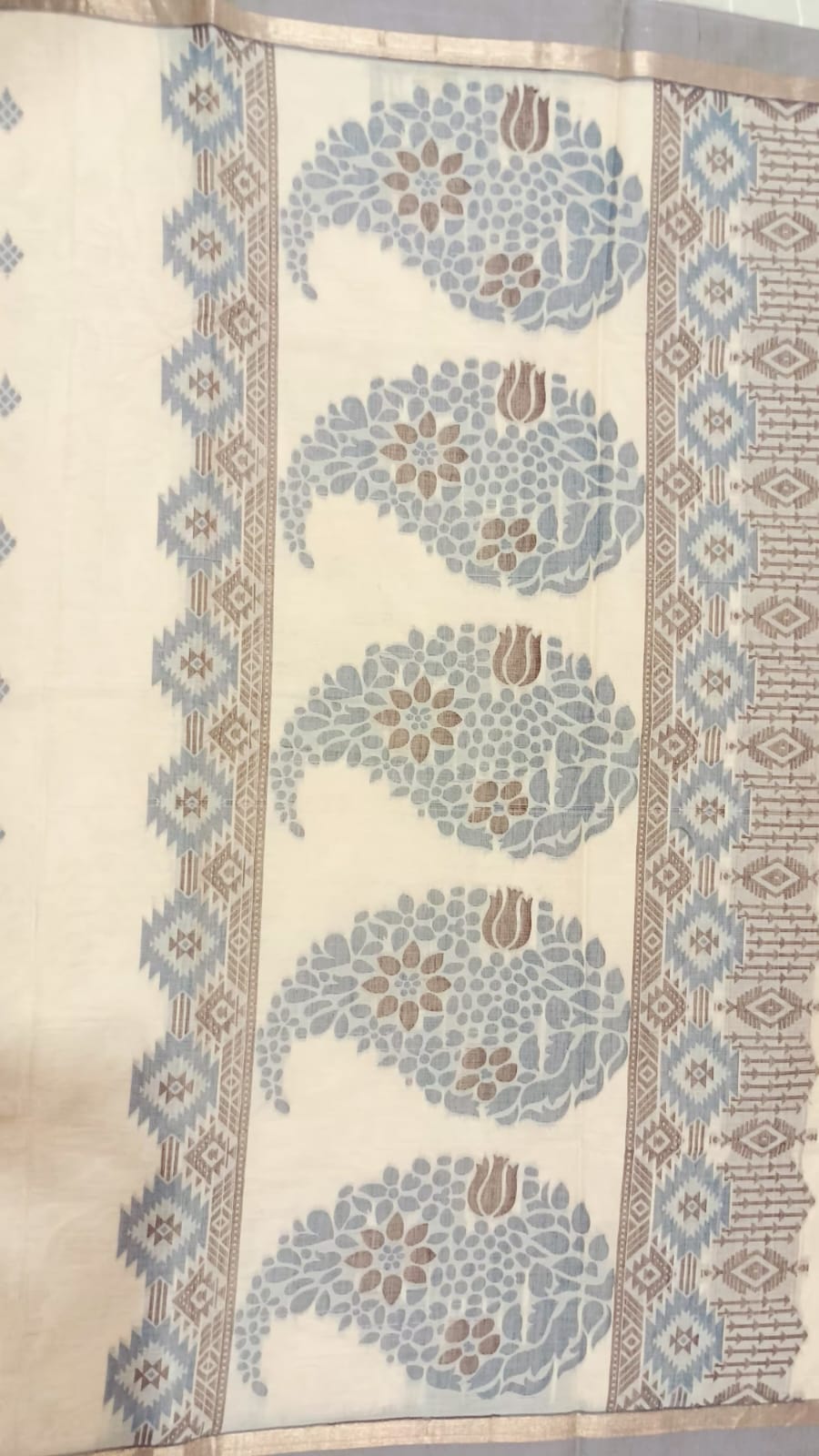 Pure Cotton 2 Leaves Pattern Saree  80/80