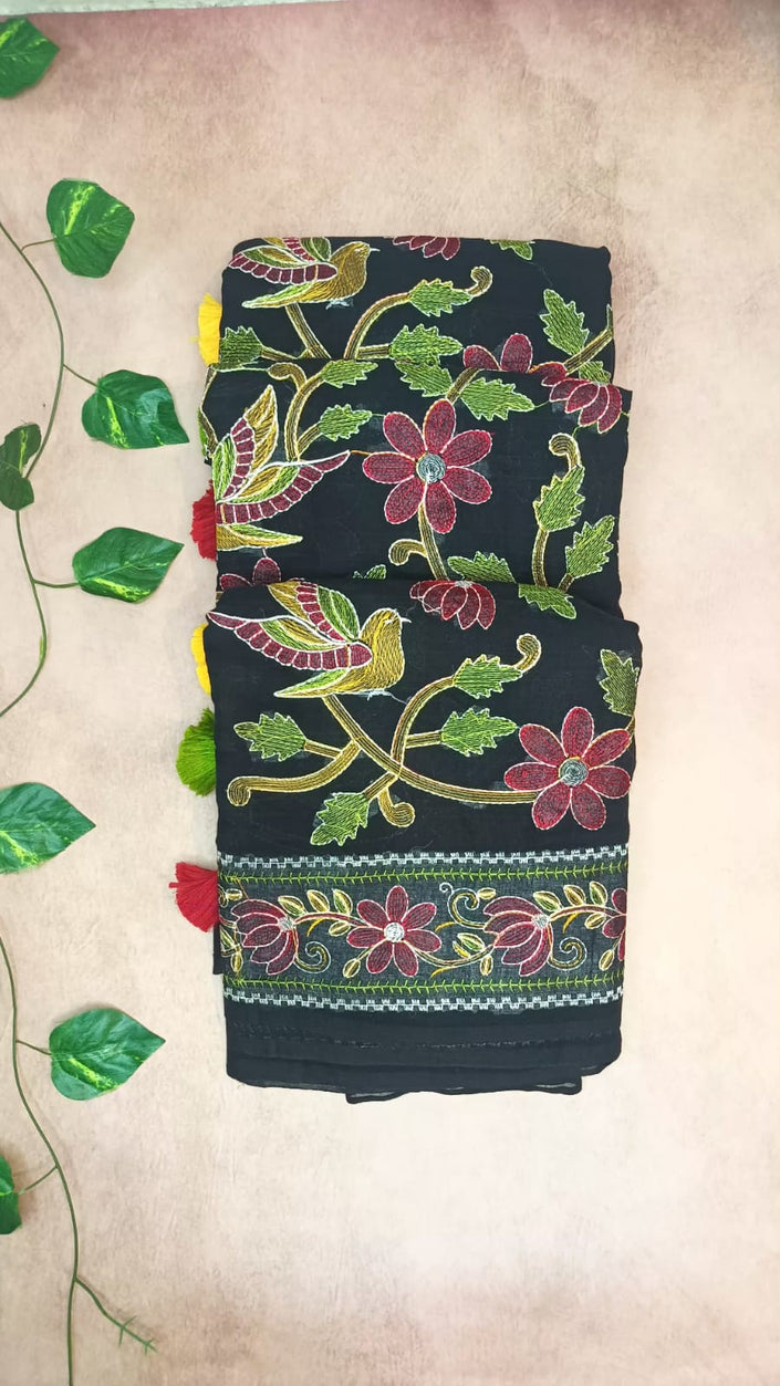 Pure Cotton Hand Work Saree