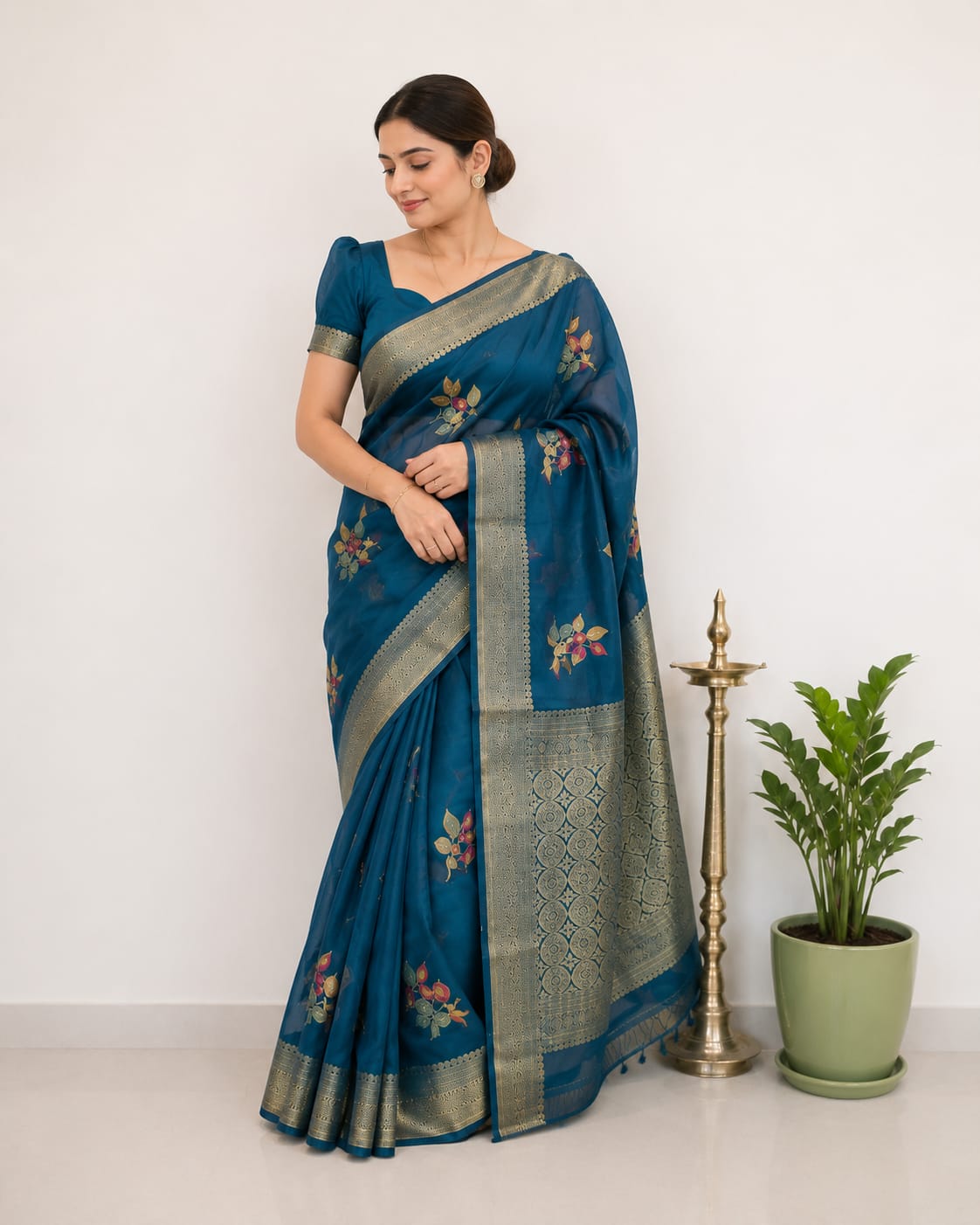 Pure Khadi Georgette Saree